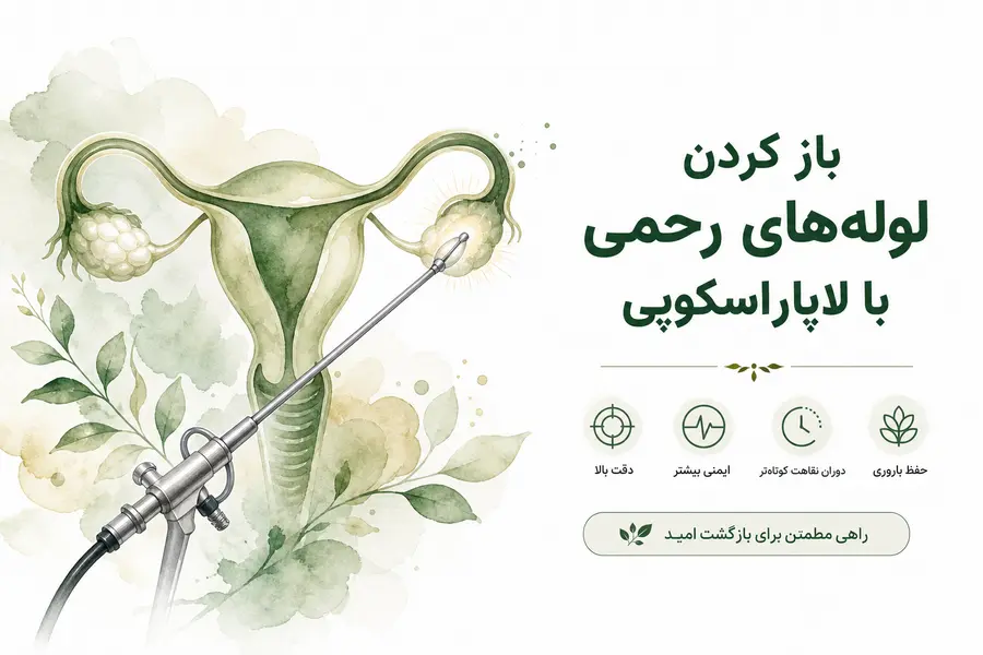 باز کردن لوله های رحمی با لاپاراسکوپی