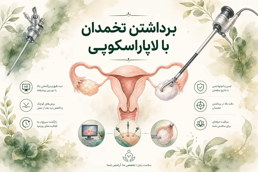 برداشتن تخمدان با لاپاراسکوپی_لاپاراسکوپی برداشتن تخمدان_اوفورکتومی با لاپاراسکوپی