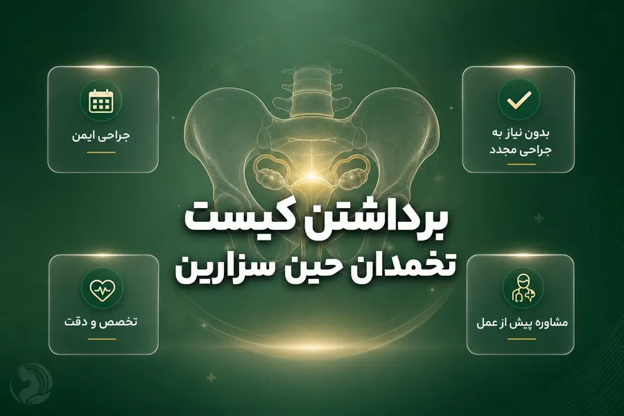 برداشتن کیست تخمدان حین سزارین